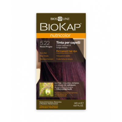 Тон 5.22 краска для волос сливовый цвет Biokap Nutricolor