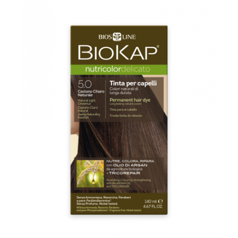 Тон 5.0 краска для волос светло-коричневая Biokap Delicato