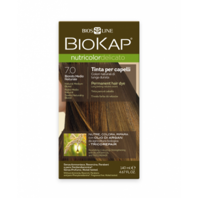 Тон 7.0 краска для волос цвет средне-русый Biokap Delicato