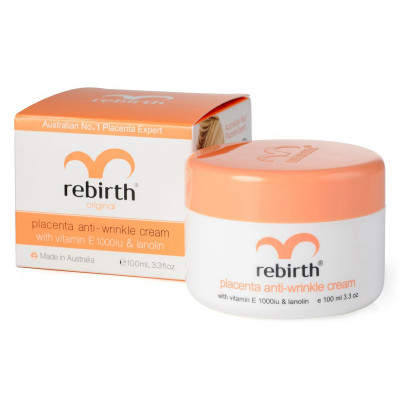 Rebirth anti-wrinkle плацентарный крем против морщин с витамином Е и ланолином