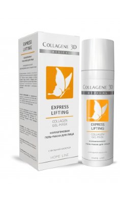 Гель-маска для лица с янтарной кислотой Express Lifting Medical Collagen 3D 