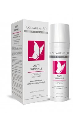 Anti Wrinkle гель-маска от морщин для зрелой кожи с плацентой Collagen 3D 