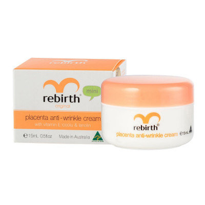 Rebirth anri-wrinkle плацентарный крем против морщин с витамином Е и ланолином 15 мл