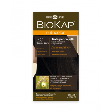 Тон 3.0 краска для волос цвет темно-коричневый Biokap Nutricolor