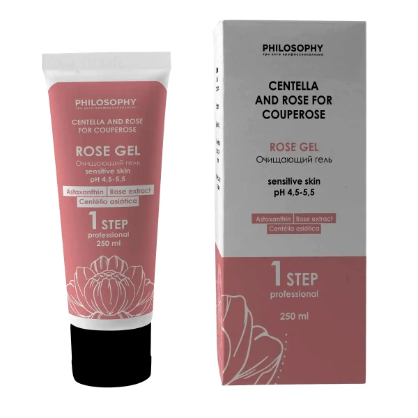 1 Step Очищающий гель для чувствительной кожи с куперозом Centella and Rose