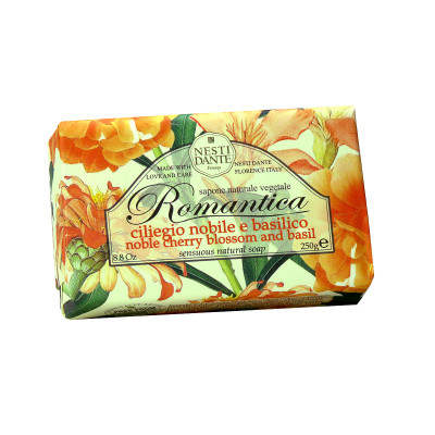 Nesti Dante Romantica мыло с ароматом вишневого цвета и базилика