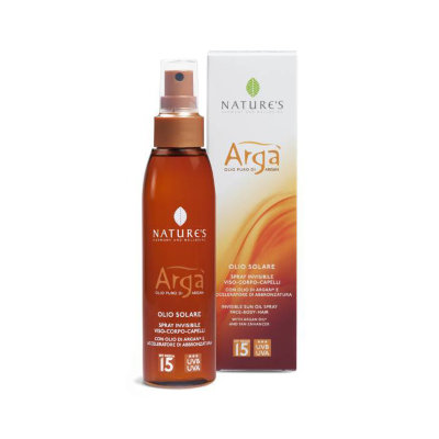 Nature's Arga Солнцезащитное масло SPF15 и 30 для лица, тела и волос