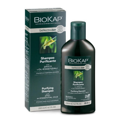Purificante БИО шампунь для волос с цинком от зуда и перхоти Biokap