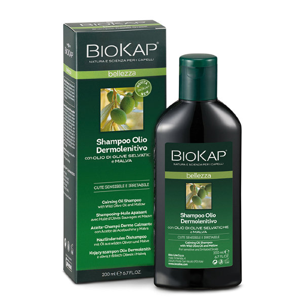 Dermolenitive шампунь Biokap для чувствительной кожи снимает раздражение и зуд